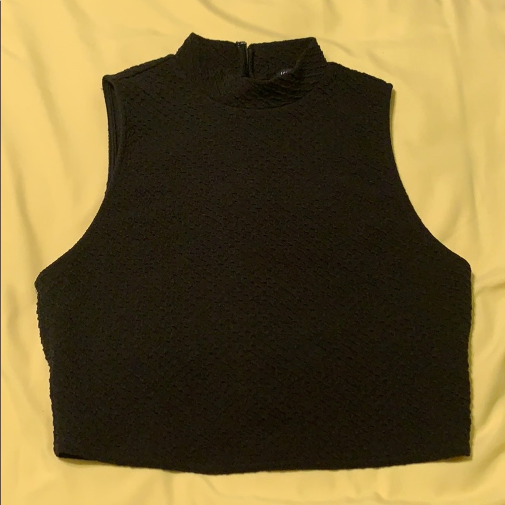 Black High-Neck Top